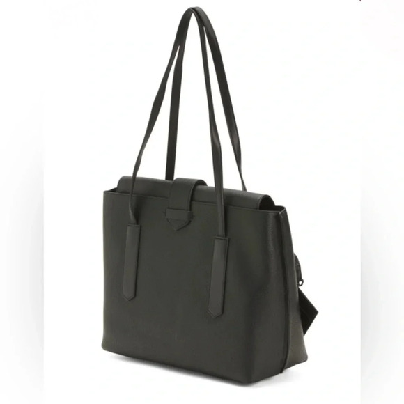 BRAND NEW WITH TAGS STEVE MADDEN MATTE BLACK BGOOSE TOTE. - Picture 6 of 11